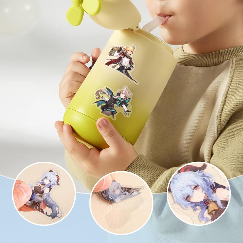 TaiCy Character Stickers, Waterproof Sun-Proof Anime Game Sticker Pack for Phone,Laptop,Bottles,Skateboard (Genshin Stickers-1)