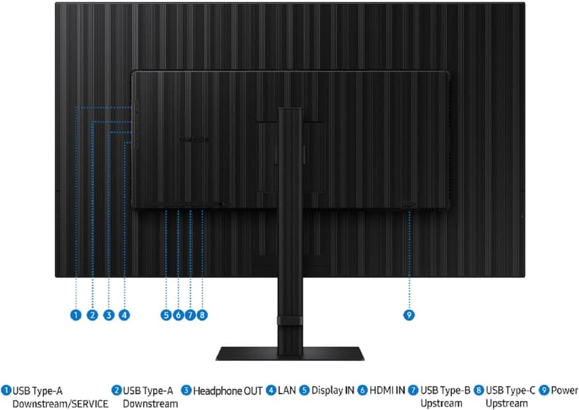 Samsung 37-inch ViewFinity S8 (S80UD) 4K UHD HDR10 High Resolution Monitor, USB-C, Height Adjustable Ergonomic Stand, Built-in KVM Switch, Advanced Eye Care, LS37D800UANXZA, 2025