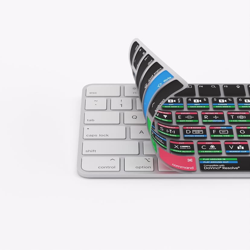 Keyboard Cover for Davinci Resolve - Compatible with Apple Magic Numeric Keyboard with and WithoutTouchID - Editors Keys