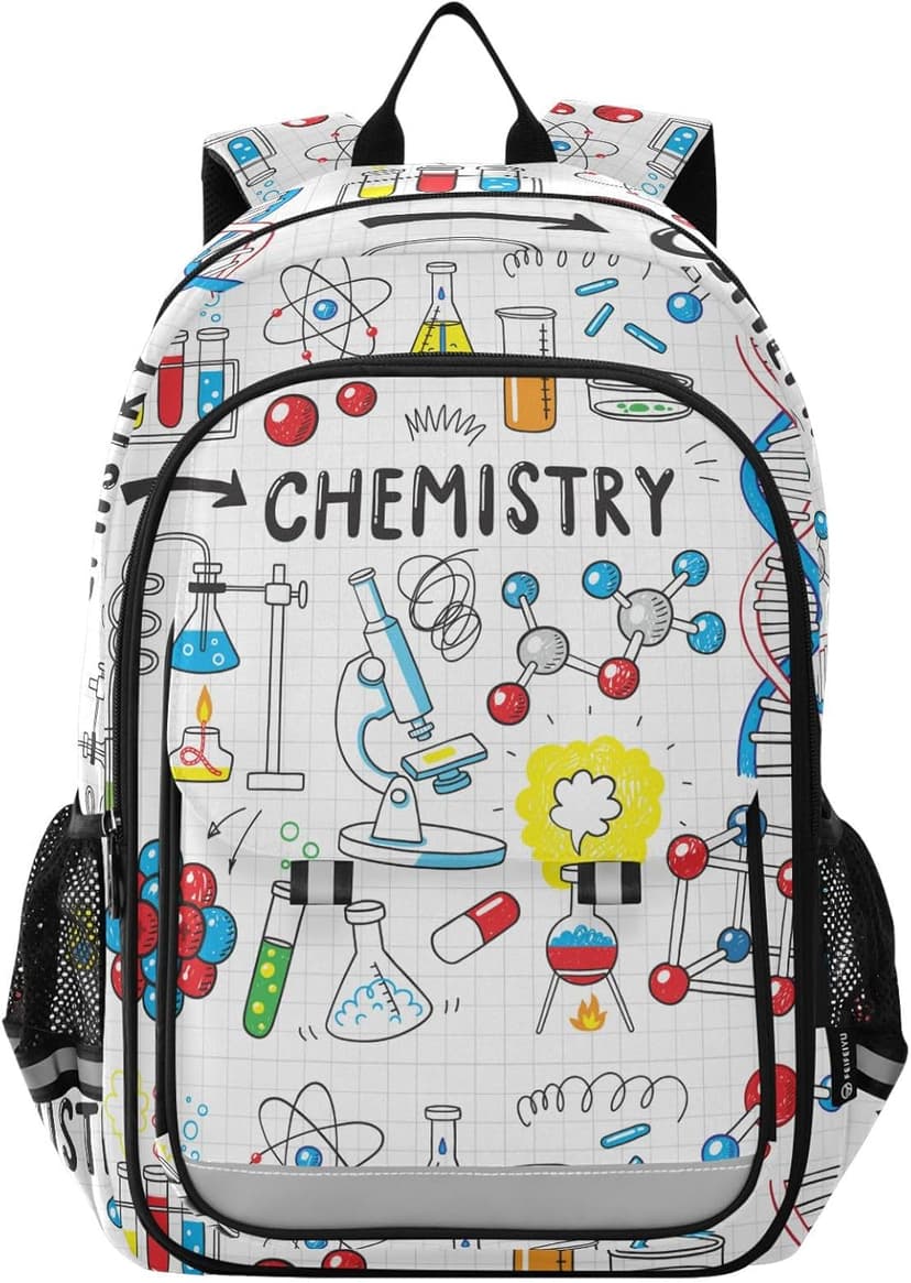 Backpack Chemistry Science School Shoulder Bag Lightweight Laptop Backpack Student Travel Daypack