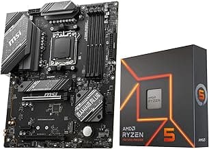 INLAND AMD Ryzen 5 7600X CPU Processor with MSI B650 Gaming Plus WiFi Gaming Motherboard(AM5, ATX, DDR5, PCIe 4.0, Wi-Fi 6E), Soly by Micro Center