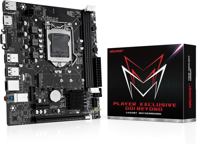 MACHINIST H61 LGA 1155 (Intel 2th/3th Gen) Gaming Motherboard, Flex-ATX Computer Motherboards Support PCIe 2.0, 100M LAN, DDR3, SATA M.2 for Intel i3,i5,i7/Xeon E3 V2/Pentium
