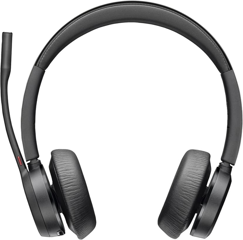 Poly - Voyager 4320 UC Wireless Headset + Charge Stand (Plantronics) - Headphones with Boom Mic - Connect to PC/Mac via USB-A Bluetooth Adapter, Cell Phone via Bluetooth - Works with Teams, Zoom &More
