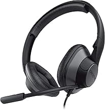 Creative HS-720 V2 USB Digital Audio On-Ear Headset with Noise-Cancelling Condenser Boom Mic, Inline Mic Mute/Calls/Volume Control and Mic-Monitoring Feature, Simple Plug-and-Play for Video Calls