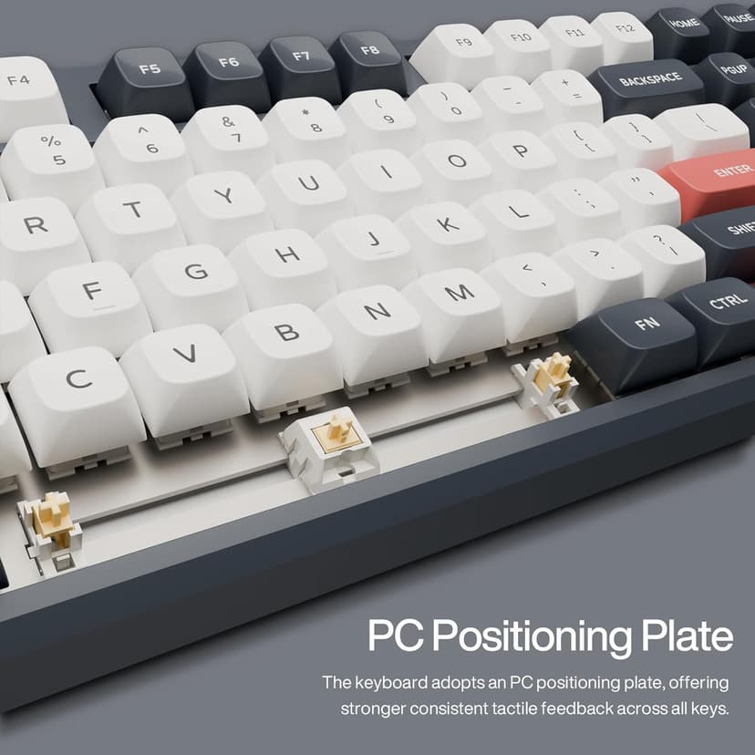 GK GAMAKAY TK101 98% Mechanical Keyboard with Number Pad, Hot Swappable, Pre-lubed Linear Switches, Tri-Mode Bluetooth/2.4GHz/USB-C 101 Keys RGB Backlit Gaming Keyboard (Cyan&Gray, Saturn Swicth)