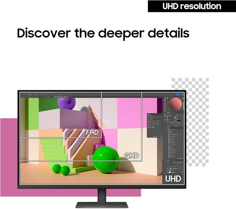 SAMSUNG 37" ViewFinity S7 (S70D) 4K UHD HDR10 High Resolution Monitor, DP Port, TUV-Certified, 2025, LS37D700EANXZA
