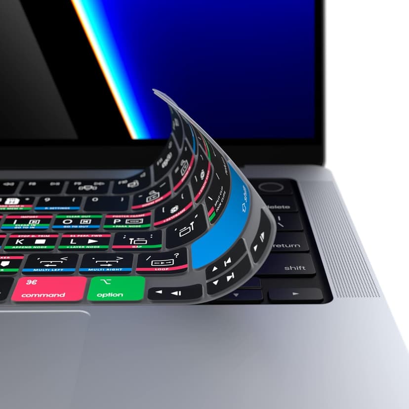 Editors Keys Cover Designed for Davinci Resolve Keyboard Cover 14" & 16" MacBook Pro 2021+ M1-M3 Chip - Genuine Editors Keys - Will not fit Other Models