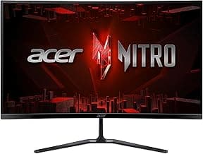 acer Nitro 27 1500R 16:9 Curved Zero-Frame FHD 1920 x 1080 Gaming Monitor | AMD FreeSync Premium | Up to 280Hz Refresh | 1ms VRB | One Display Port 1.4 & Two HDMI 2.0 Ports | ED270 Zbmiipx