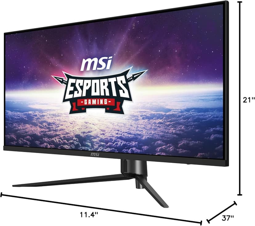 MSI MAG401QR, 40" Gaming Monitor, 3440 x 1440(UWQHD), IPS, 155Hz, FreeSync Premium, HDR400, HDMI, Displayport, USB C, Tilt,Black