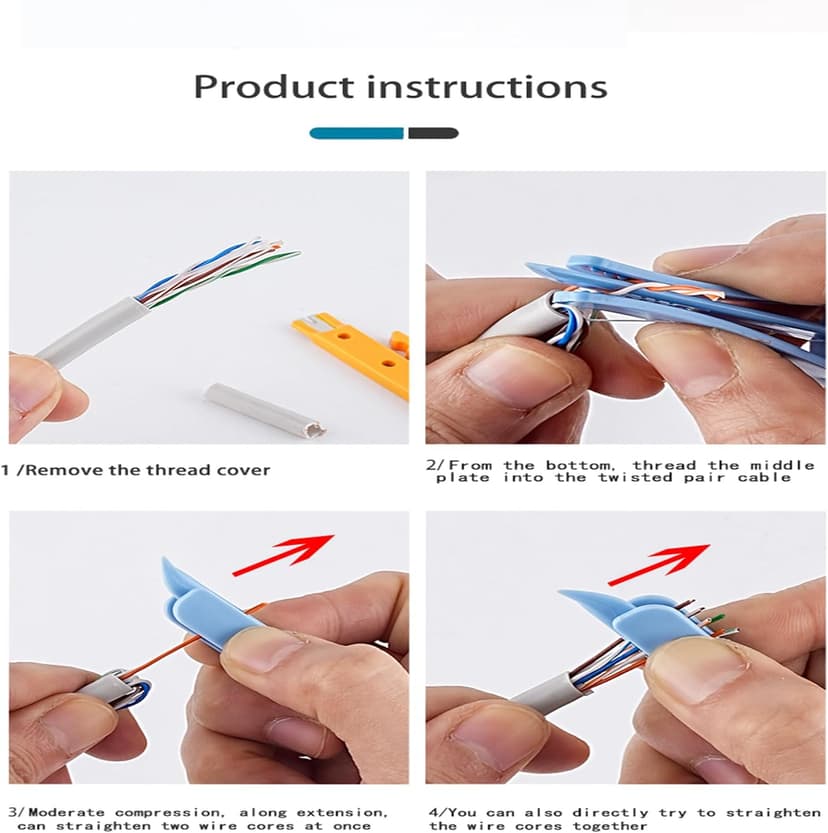 5 PCS Network Cable Untwist Tool,Wires Separator Tools, Wire Straightener Engineer Wire Straightener for CAT5/CAT5e/CAT6/CAT7 Wires Pair Separator Tools Quickly Easily Untwists (blue)