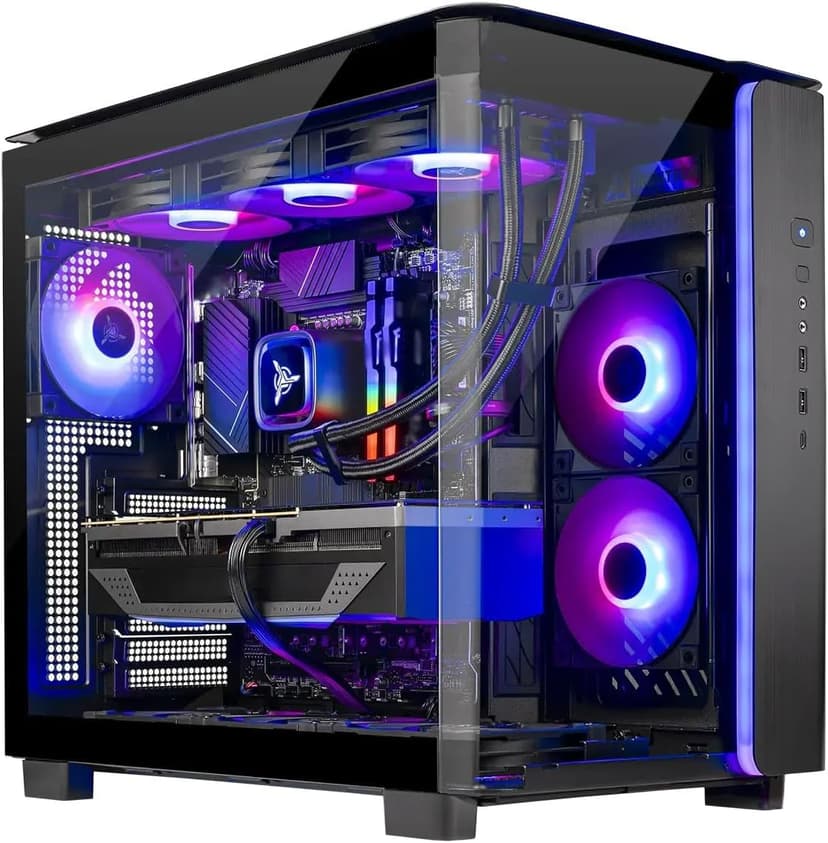 Skytech King 95 Gaming PC Desktop, Ryzen 7 9800X3D 4.7 GHz (5.2 GHz Turbo), NVIDIA RTX 5070 Ti 16GB, 2TB Gen4 NVMe SSD, 32GB DDR5 RAM 6000 RGB, 850W Gold PSU, 360mm ARGB AIO, Wi-Fi, Win 11