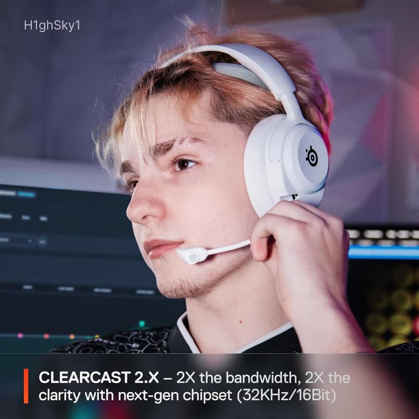 SteelSeries Arctis Nova 5P Wireless Multi-System Gaming Headset — White — Neodymium Magnetic Drivers — 100+ Audio Presets — 60 HR Battery — 2.4GHz or BT — Gen2.X Mic — PS5, PS4, PC, Switch, Mobile