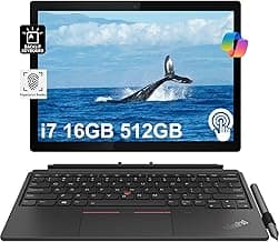 Lenovo ThinkPad X12 Tablet w/Detachable Keyboard (12.3" FHD+ Touchscreen, Intel Core i7-1160G7, 16GB RAM, 512GB SSD, Active Pen) 2-in-1 Business, Enterprise Laptop, Webcam, FP, Backlit KB, Win 11 Pro