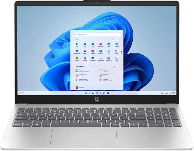 HP 15 Slim Laptop in Galactic Silver Intel 8-core i3-N305 up to 3.8GHz 8GB RAM 256GB SSD 15.6in Full HD Webcam WiFi HDMI W11 (15-FD - Renewed)