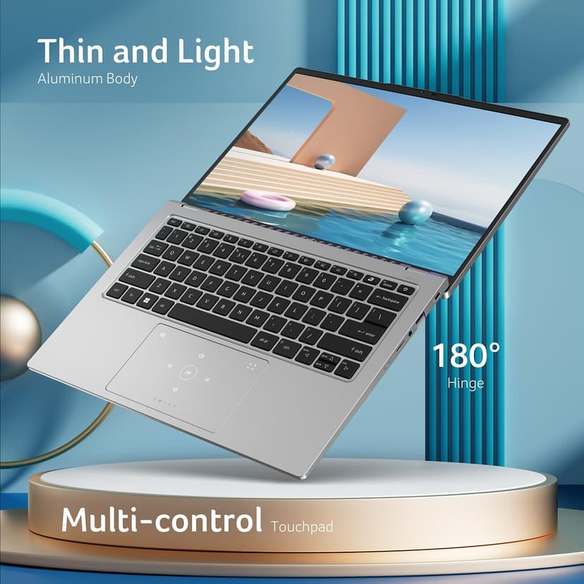 Acer Swift Go 14 Intel Evo Edition Laptop | 14" OLED WQXGA+ 2880x1800 Display | Unlock AI Experiences | Intel Core Ultra 5 processor 125H | Intel ARC | 8GB LPDDR5 | 512GB SSD | WiFi 6E | SFG14-73-58EP