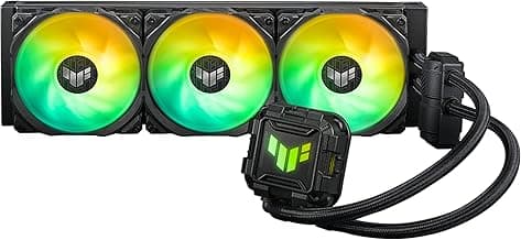 ASUS TUF Gaming LC II 360 ARGB All-in-One Liquid CPU Cooler with Aura Sync, 3X TUF Gaming 120mm ARGB Radiator Fans, Reinforced Tubing, and 6-Year Warranty;Widely Compatible with Latest Intel&AMD CPUs