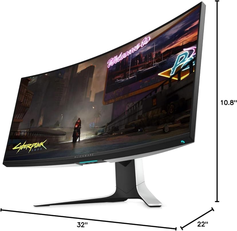 Alienware 120Hz UltraWide Gaming 34 Inch Curved Monitor with WQHD (3440 x 1440) Anti-Glare Display, 2ms Response Time, Nvidia G-Sync, Lunar Light - AW3420DW