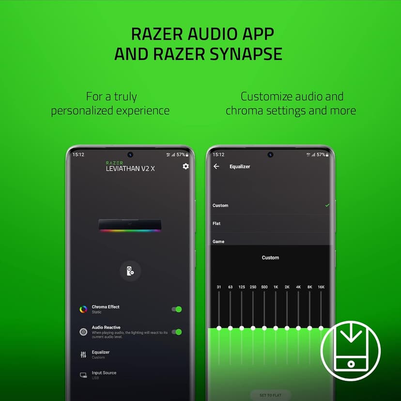 Razer Leviathan V2 X: PC Soundbar with Full-Range Drivers , USB Type C Power and Audio Delivery, Bluetooth 5.0 (Renewed)