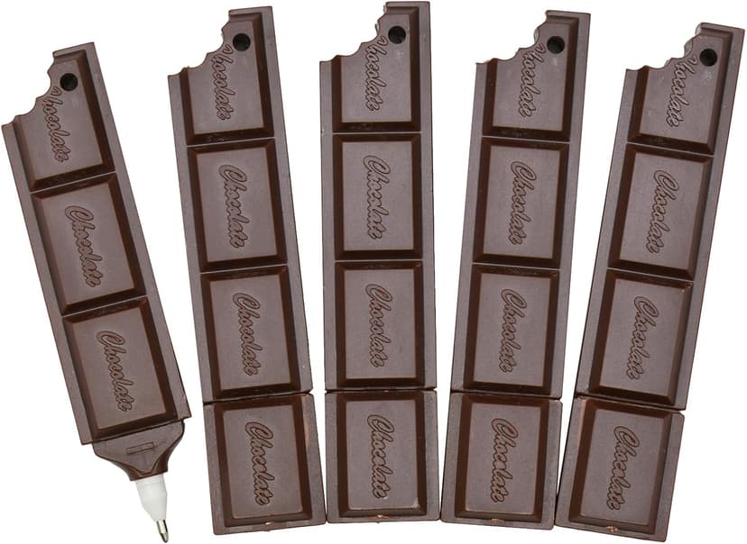Maydahui 30 PCS Simulation Chocolate Shape Ballpoint Pens Funny Food Pen Novelty Pens Blue Ink for School Party Office