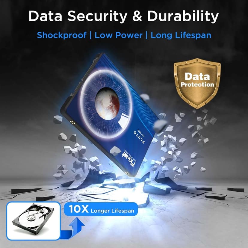 FX815 512GB SSD, 2.5" SATA SSD, Internal Solid State Drive, Up to 560MB/s, 3D NAND SLC Cashe, Compatible with Laptop & PC Desktop