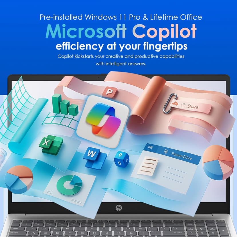 HP 15.6 Business Touchscreen Laptop Computer - w/Office Lifetime & Windows 11 Pro & DVD Drive | 15.6" HD 250 nits Touch Display | Intel i3 1215U | Wi-Fi6 | 32GB RAM • 1TB SSD