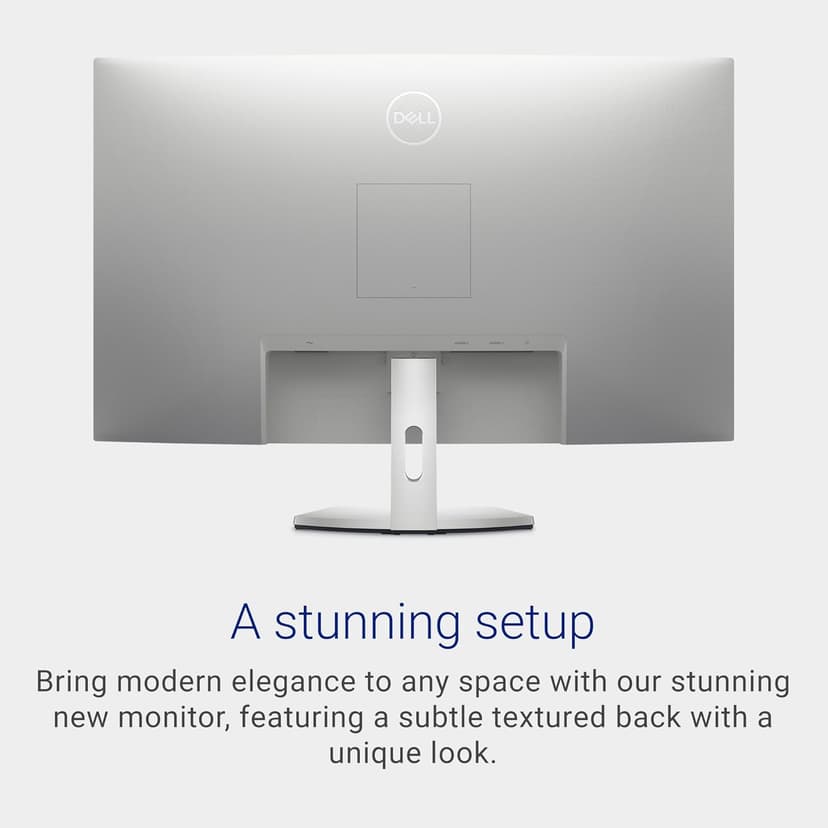Dell S3222HN Curved Monitor - 31.5-inch FHD (1920x1080) 75Hz 4Ms 1800R Curved Display, HDMI Connectivity, AMD FreeSync Technology, Tilt Adjustability - Silver