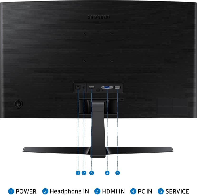 Samsung 24" Essential S3 (S36GD) Series FHD 1800R Curved Computer Monitor, 100Hz, Game Mode, Advanced Eye Comfort, HDMI and D-sub Ports, LS24D366GANXZA