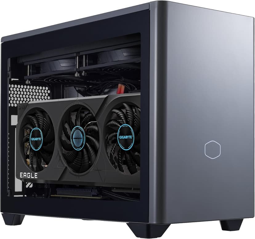 Cooler Master NR2 Pro Mini ITX – Intel i7-14700F 2.1GHz (5.4GHz Turbo) | Gigabyte RTX 4060 Ti 8GB & B760I AORUS PRO | 32GB DDR5 6000MHz | 1TB Gen4 M.2 | WiFi | Windows 11 | 280mm AIO Gaming PC