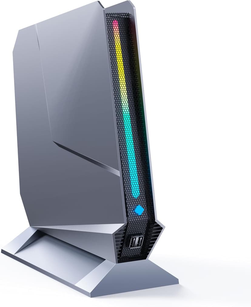 Mini Gaming PC Core i9-9980HK / GTX1650 4G, 32GB DDR4, 1TB PCIe4.0 SSD, RGB Lights, WiFi6E/BT5.3/1.0G LAN/2xHDMI 4K@60Hz Win11 Pro Mini Desktop PC Gaming Computer