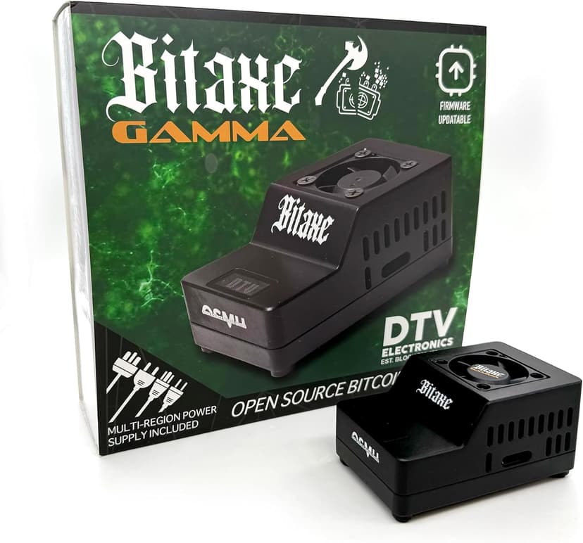 DTV ELECTRONICS Bitaxe Gamma Open Source Bitcoin ASIC Miner - 1.2 TH/s Hash Rate, Low Power Consumption - Vitax Gamma - Quiet Solo Bitcoin Miner for Home Use