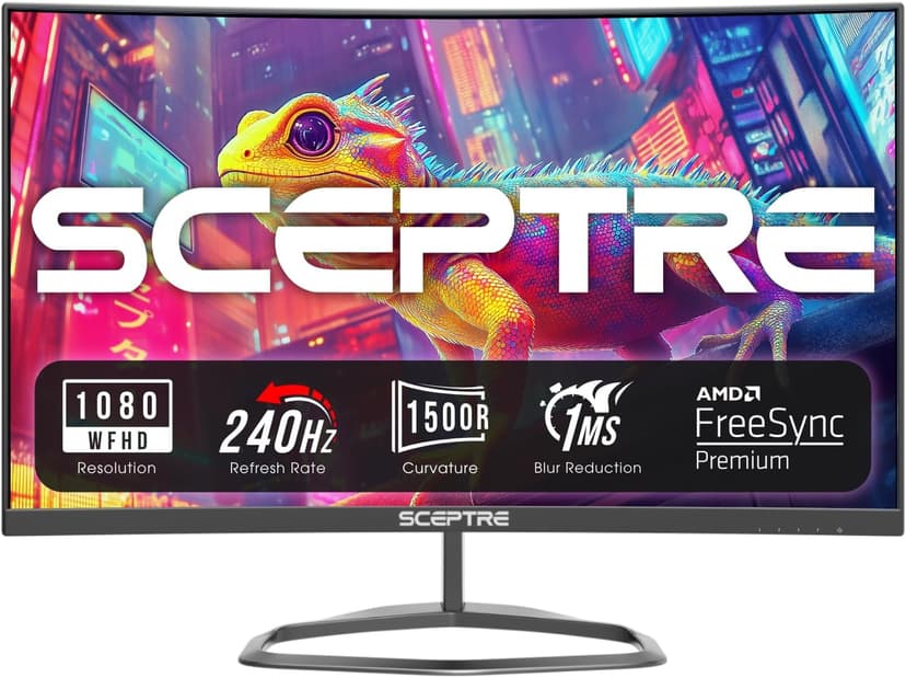 Sceptre New Curved 25-inch Gaming Monitor 240Hz 1500R HDMI x2 DP x2 Build-in Speakers 2025