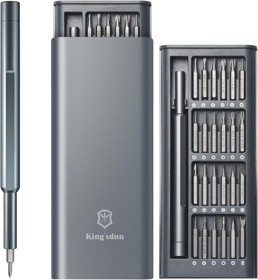 Precision Screwdriver Set, Small Screwdriver with Torx Phillips Head & Flathead, Repair Tool Kit with Magnetic Bits for Electronics, PC, Watch, Jewelry, DIY Projects and Home Repairing