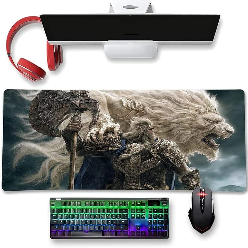 Gaming Mouse Pads Elden Ring Mousepad XL Large Gaming Mouse Mat Computer Gamer Big Mouse Carpet Pc Keyboard Desk Mat (60cm*35cm)