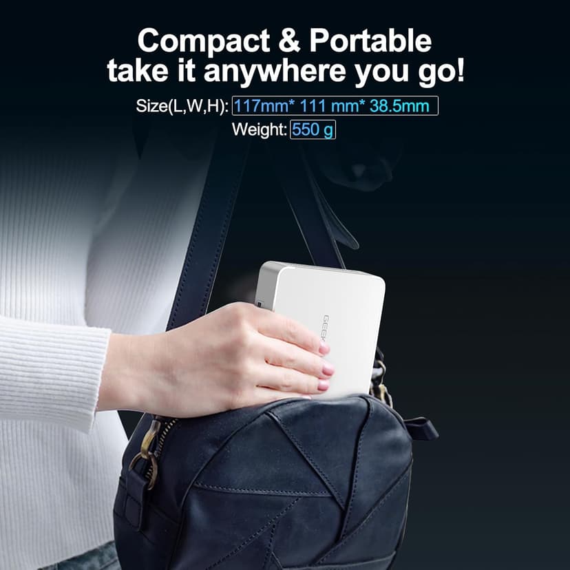 GEEKOM Mini PC XT12 Pro, 12th Gen Intel i9-12900HK NUC12 Mini Computers(14C/20T,Up to 5GHz), 32GB DDR4 RAM & 1TB PCIe Gen 4 SSD Mini PC Windows 11 Pro, 8K/Quad Display/USB4.0/WiFi 6E/BT5.2/2.5G LAN