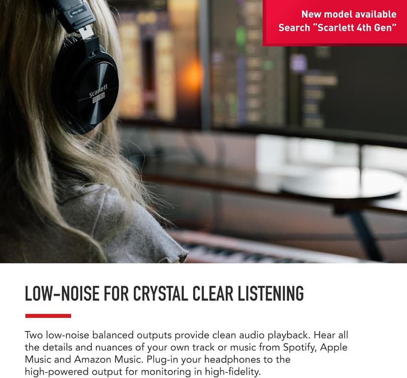 Focusrite Scarlett Solo 3rd Gen USB Audio Interface, for the Guitarist, Vocalist, Podcaster or Producer ? High-Fidelity, Studio Quality Recording, and All the Software You Need to Record