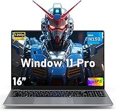 16 Inch Laptop Computer, Gaming Laptop 2025, 16GB RAM 1TB SSD, N150 Processor(Up to 3.6GHz), FHD 1920 * 1200, 180° Open, Backlit, BT4 WIFI5, Windows 11 Pro, 6000 mAh Battery, Student