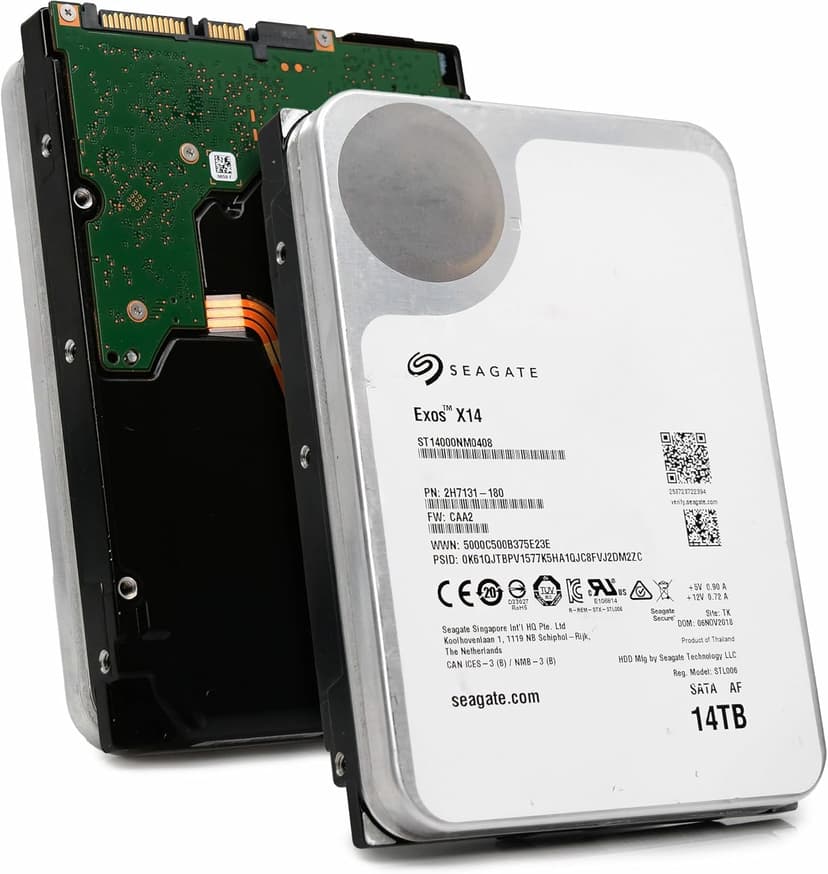 Seagate Exos X14 ST14000NM0408 14TB 7.2K RPM CMR SATA 6Gb/s 512e 3.5in Hard Drive (Renewed)