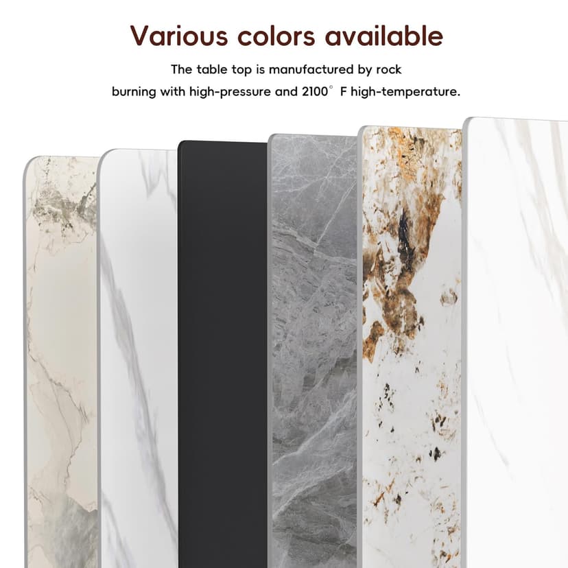 55'' x 28'' Sintered Stone Table top, DIY Replacement & Cover Marble Desktop, Table Top for Kitchen Table, Outdoor Indoor Dining Table