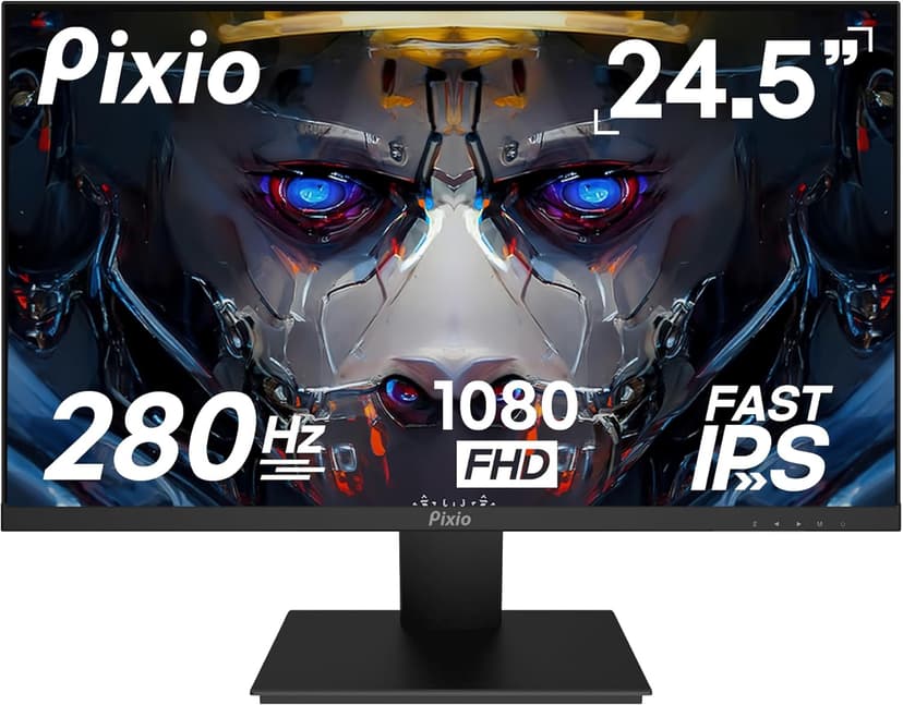 Pixio PX259 Prime 24.5 inch (24 inch / 25 inch Equivalent) 280Hz (144Hz Supported) Refresh Rate FHD 1080p Resolution Fast Nano IPS Panel 1ms GTG Response Time Gaming Monitor with AMD FreeSync Premium