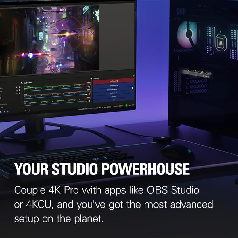 Elgato 4K Pro, Internal Capture Card: 8K60 Passthrough/4K60 HDR10 with Ultra-Low Latency on PS5 Pro, Xbox Series S, Nintendo Switch 2, for Streaming & Recording, Works with PC and Dual PC Setups
