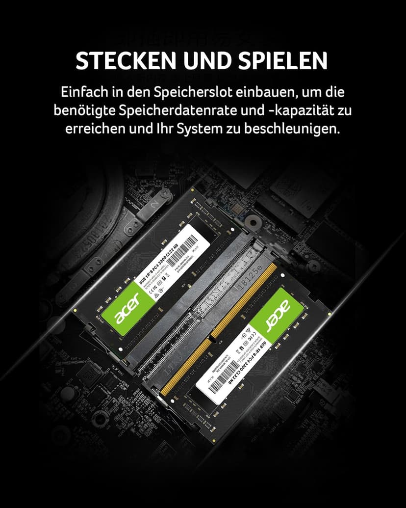 Acer SD100 8GB RAM DDR4 (1x8GB) Laptop Ram 3200 MHz SODIMM PC4-2500 CL22 Memory 1.2v - BL.9BWWA.206