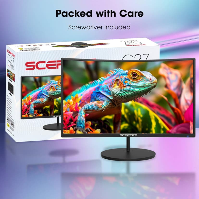 Sceptre New 27-inch Curved Gaming Monitor 100Hz HDMI X2 Build-in Speakers 2025