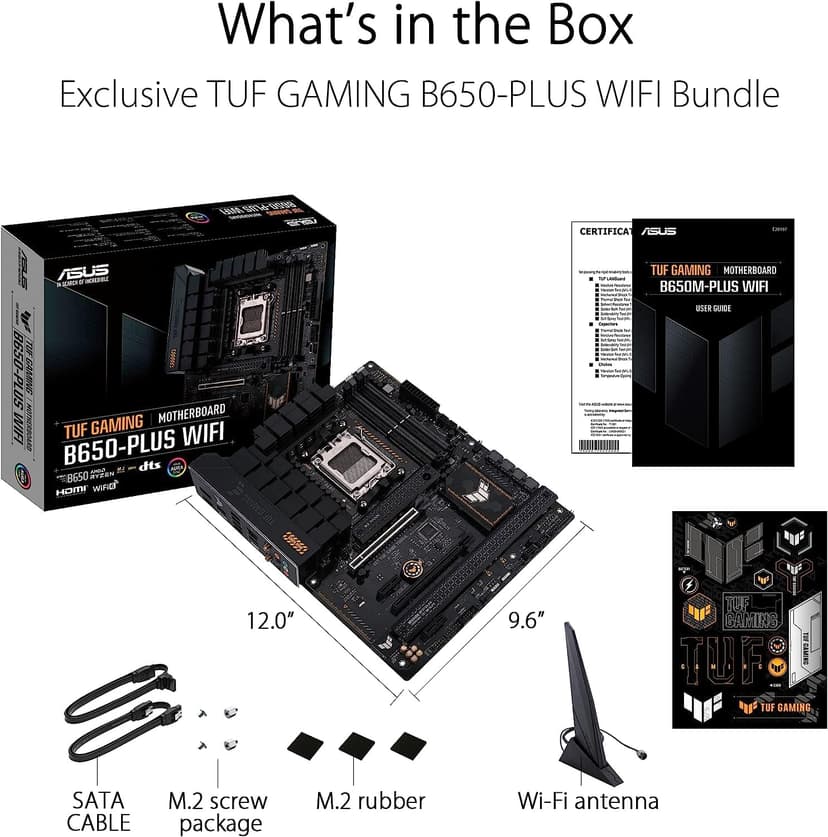MICRO CENTER AMD Ryzen 7 7700X Desktop CPU Processorwith ASUS TUF Gaming B650-PLUS WiFi DDR5 PCIe 5.0 ATX Gaming Motherboard