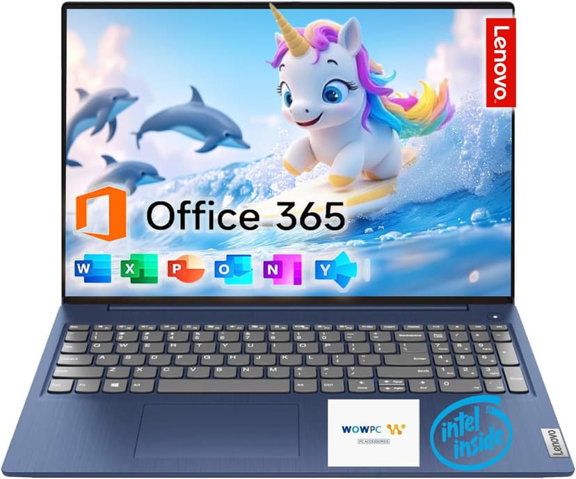 Lenovo 15.6" IdeaPad Laptop | 20GB RAM | Dual Storage: 1TB SSD + 128GB eMMC | 1-Year Microsoft Office 365 | Wi-Fi 6 | USB-C | Intel Dual-Core CPU | HD Display | Windows 11 | w/WOWPC Recovery USB