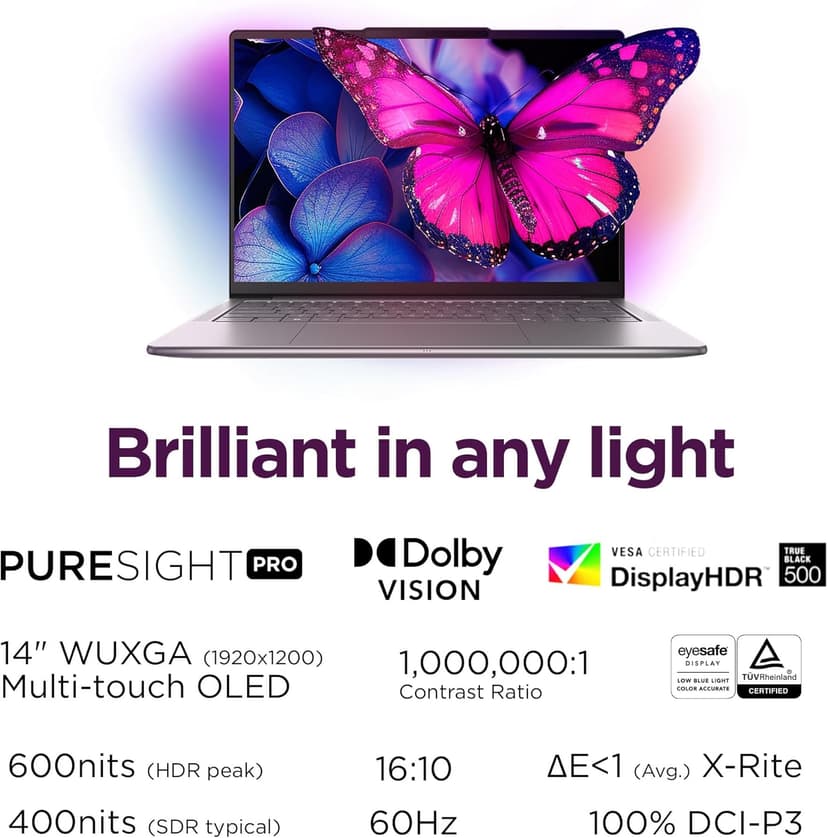 Lenovo Slim 7i Aura Edition - 2025 - Copilot+ PC - Core Ultra 7 Processor 256V - 14" WUXGA OLED Display - 16 GB Memory - 1 TB Storage - Luna Grey