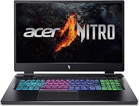 Acer Nitro 17 Gaming Laptop | AMD Ryzen 5 8645HS Hexa-Core AI Capable Processor | NVIDIA GeForce RTX 4050 Laptop GPU | 17.3" FHD IPS 165Hz Display | 16GB DDR5 | 512GB SSD | Wi-Fi 6E | AN17-42-R61S