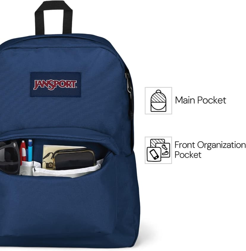 JanSport SuperBreak Plus Backpack with Padded 15-inch Laptop Sleeve and Integrated Bottle Pocket - Spacious and Durable Daypack for Work and Travel - Stellar Starfield