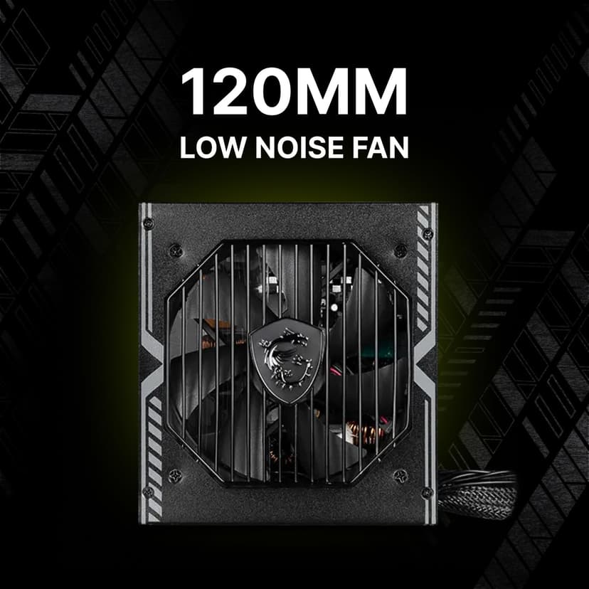 MSI MAG A750BN PCIE 5 Gaming Power Supply - PCIE 5.1 Ready - 80 Plus BronzeCertified 750w - Compact Size - ATX PSU