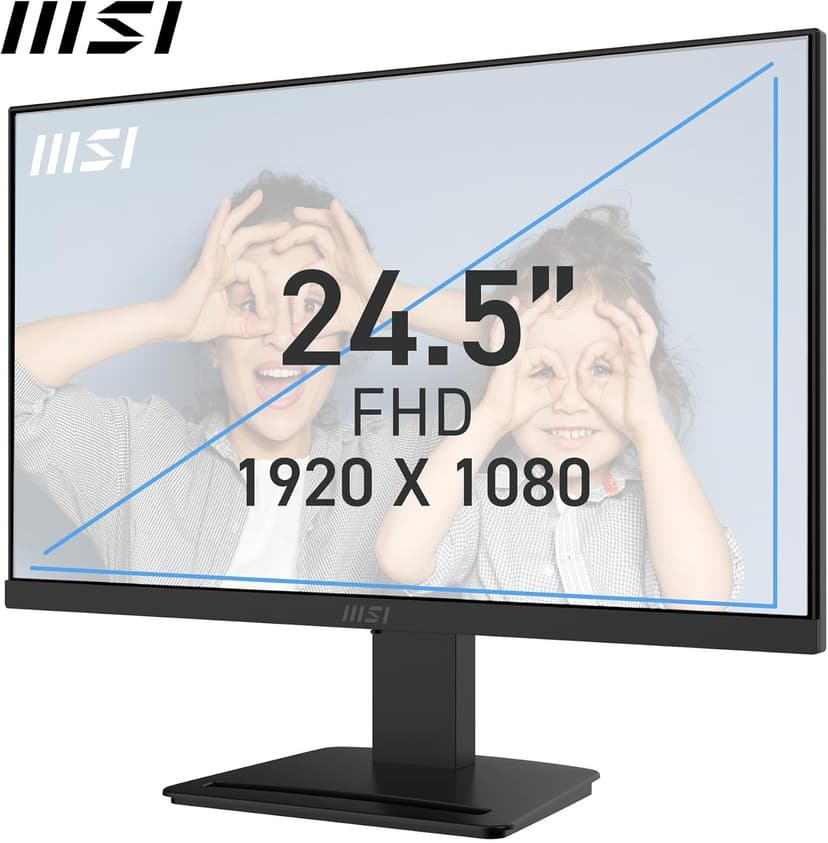 msi PRO MP253 24.5-inch IPS 1920 x 1080 (FHD) Computer Monitor, 100Hz, Adaptive-Sync, HDMI, DP Port, VGA Port, VESA Mountable, Tilt, Speaker, 1ms, Black
