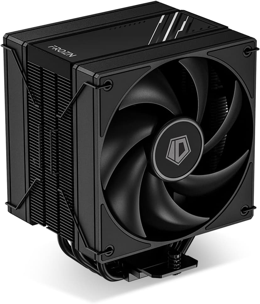 ID-COOLING FROZN A410 DK CPU Cooler, All-Black Layout Single Tower with 2x120mm FDB Fans in a Push-Pull Configuration, Noninterference with RAM, Compatible with Intel and AMD Latest Sockets